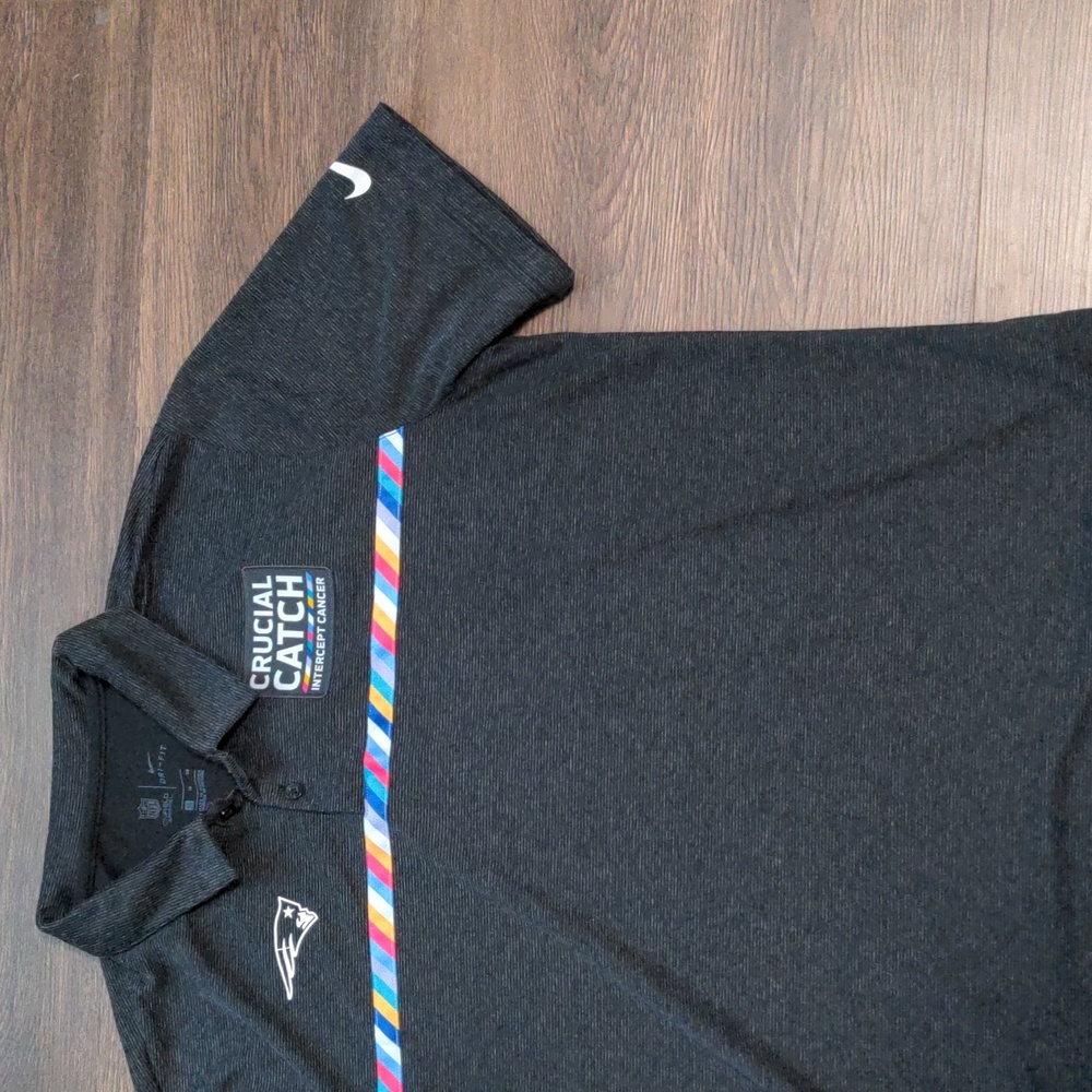Nike Mens Size XL Crucial Catch SE Patriots Dri-Fit Polo